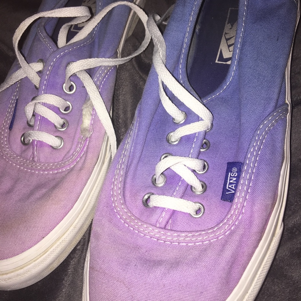 Blue purple ombré vans men’s 8